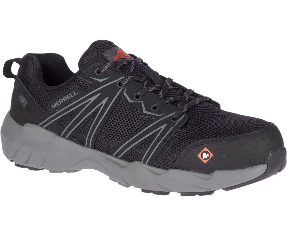 Buty Sportowe Merrell Męskie Czarne - Fullbench Superlite Alloy Toe Sd - 710429-CIL